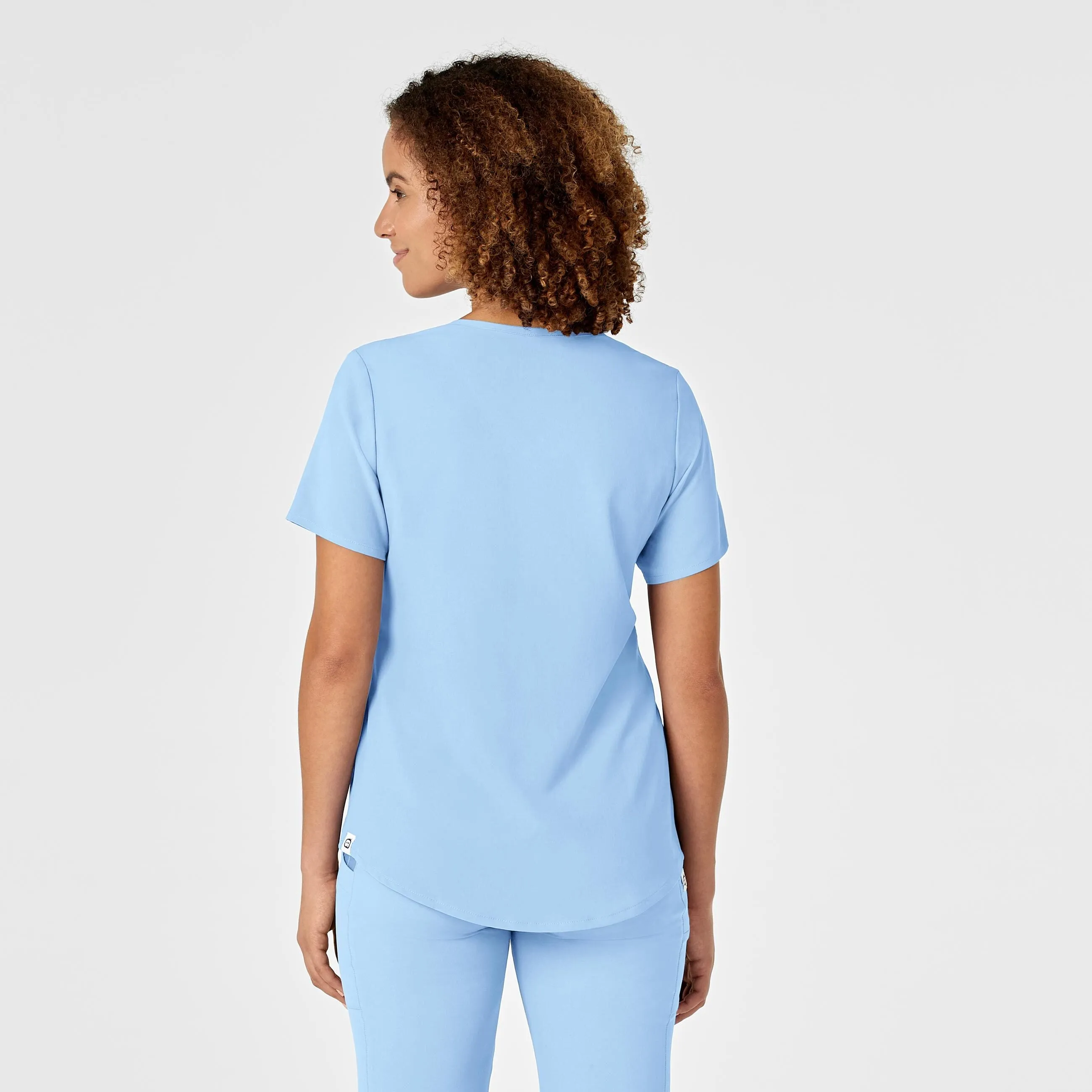 RENEW Women's V-Neck Scrub Top - Powder Blue