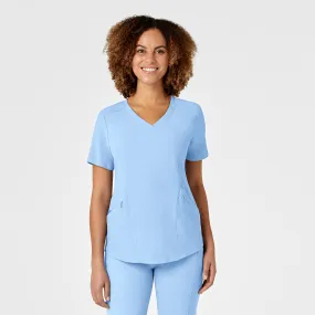 RENEW Women's V-Neck Scrub Top - Powder Blue