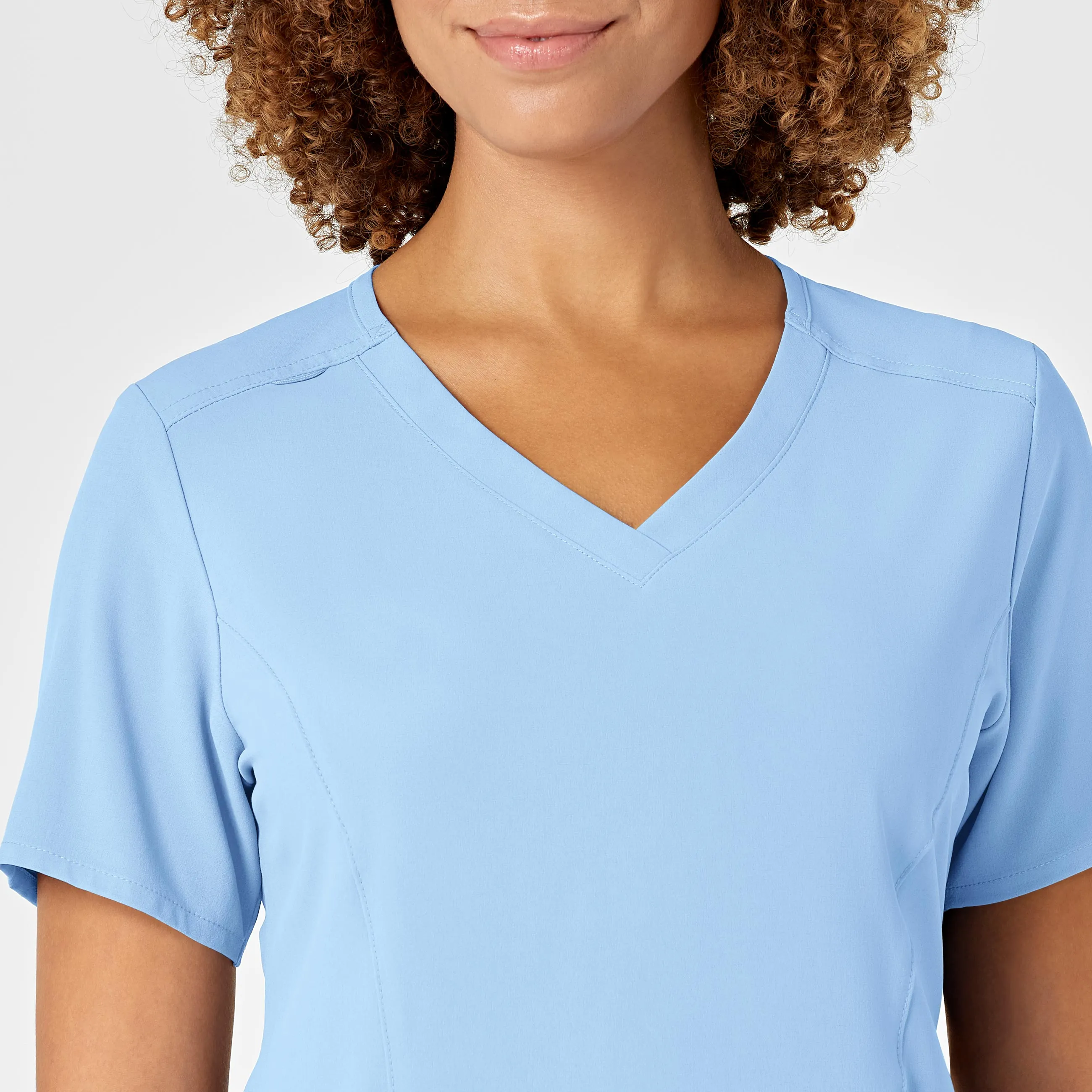 RENEW Women's V-Neck Scrub Top - Powder Blue