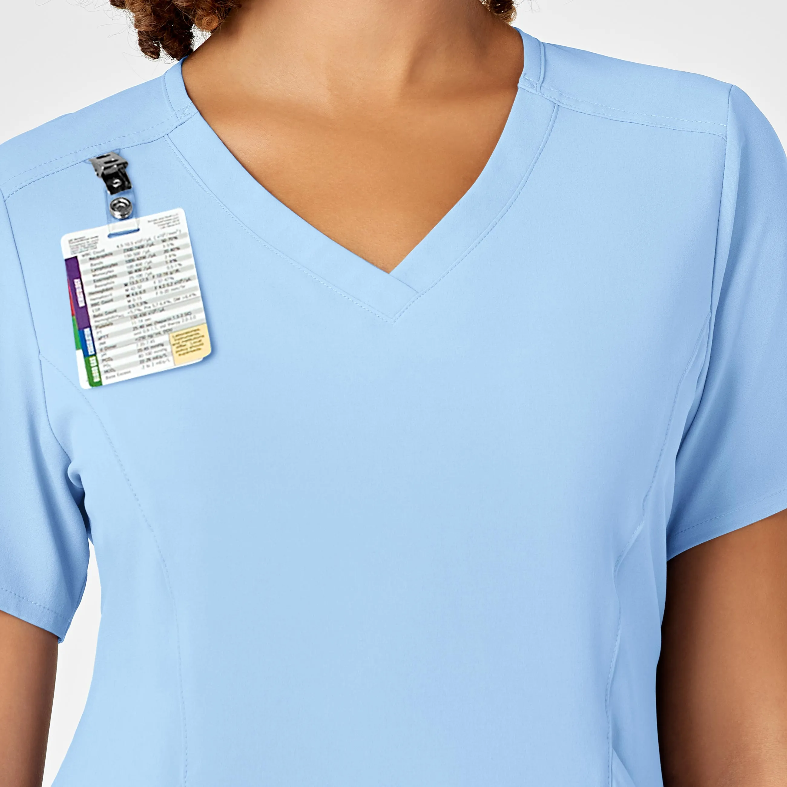 RENEW Women's V-Neck Scrub Top - Powder Blue