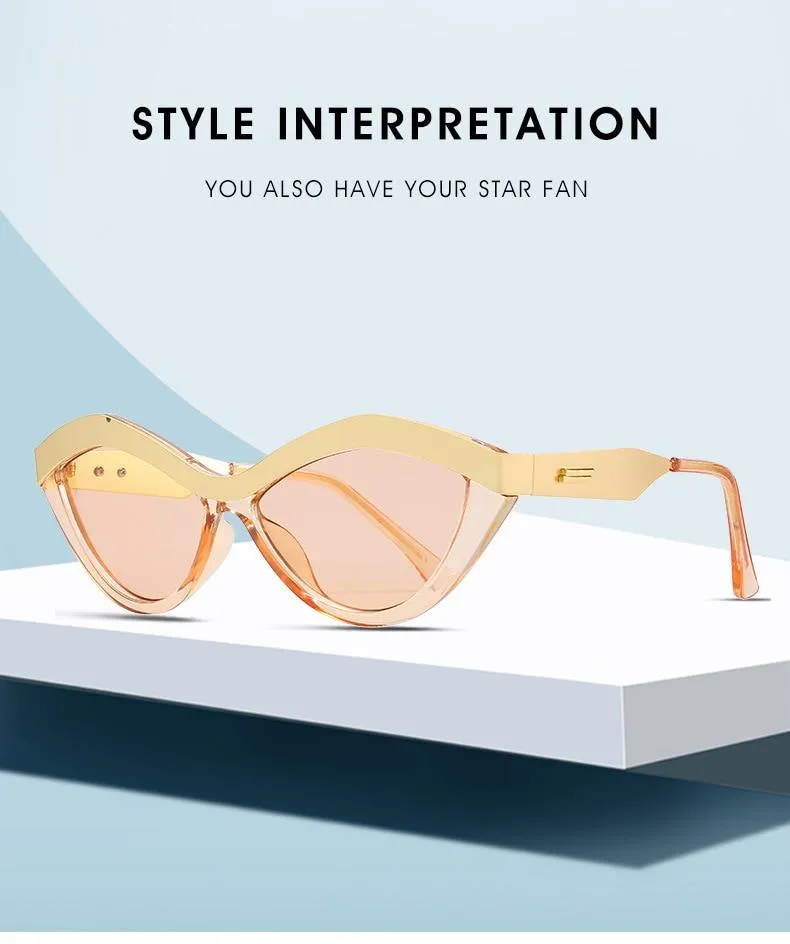 Retro Sexy Style Cat Eye Sunglasses in Mirror Shades for Women