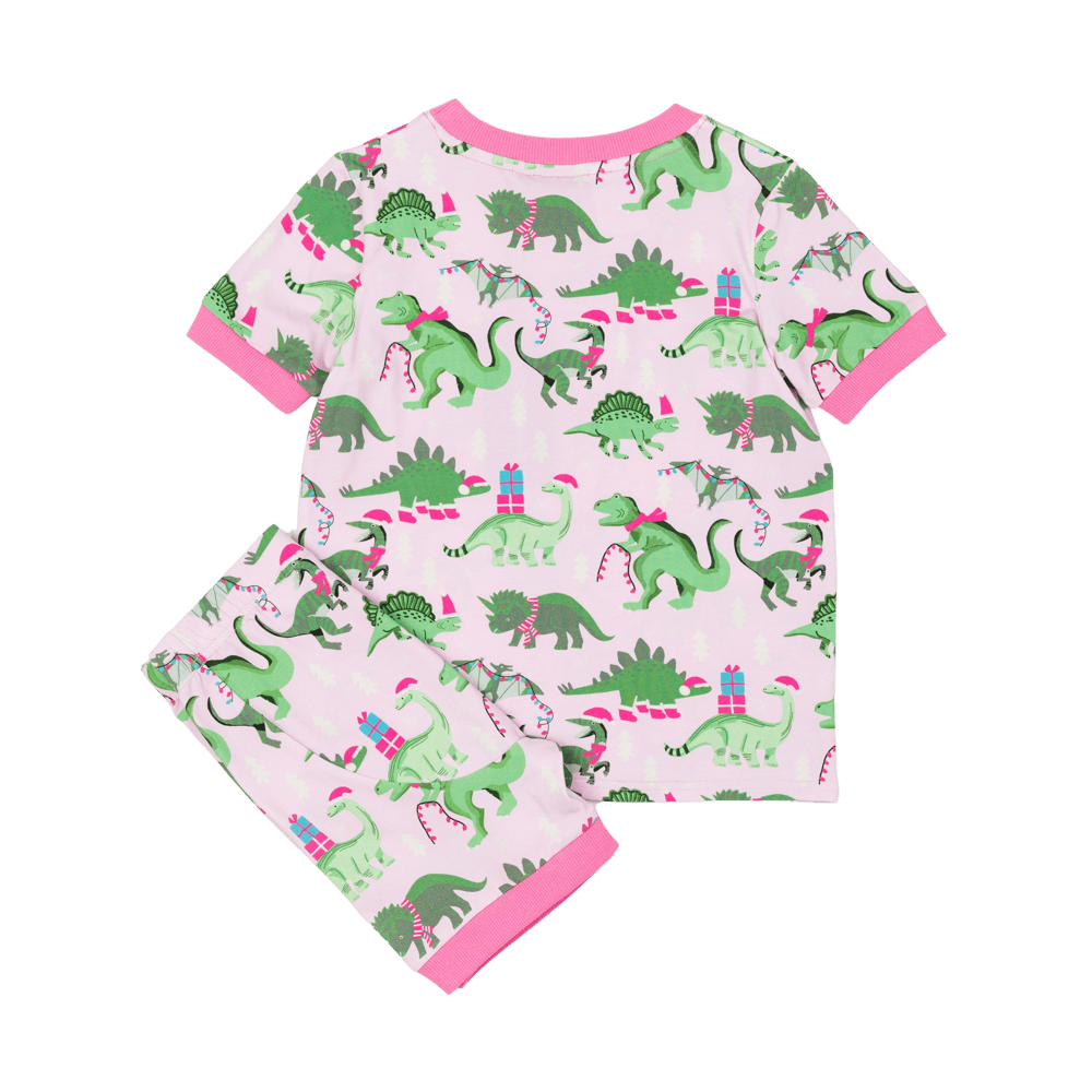 Rock Your Baby PJ Set - Pink Dino