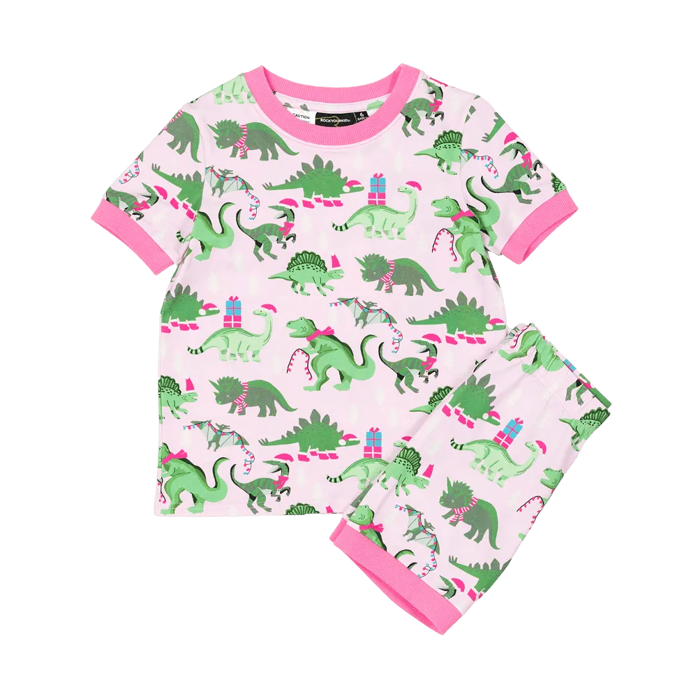 Rock Your Baby PJ Set - Pink Dino