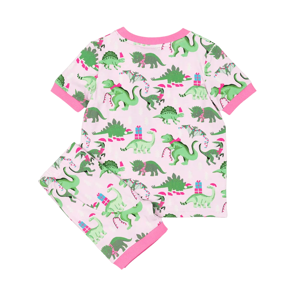 Rock Your Baby PJ Set - Pink Dino