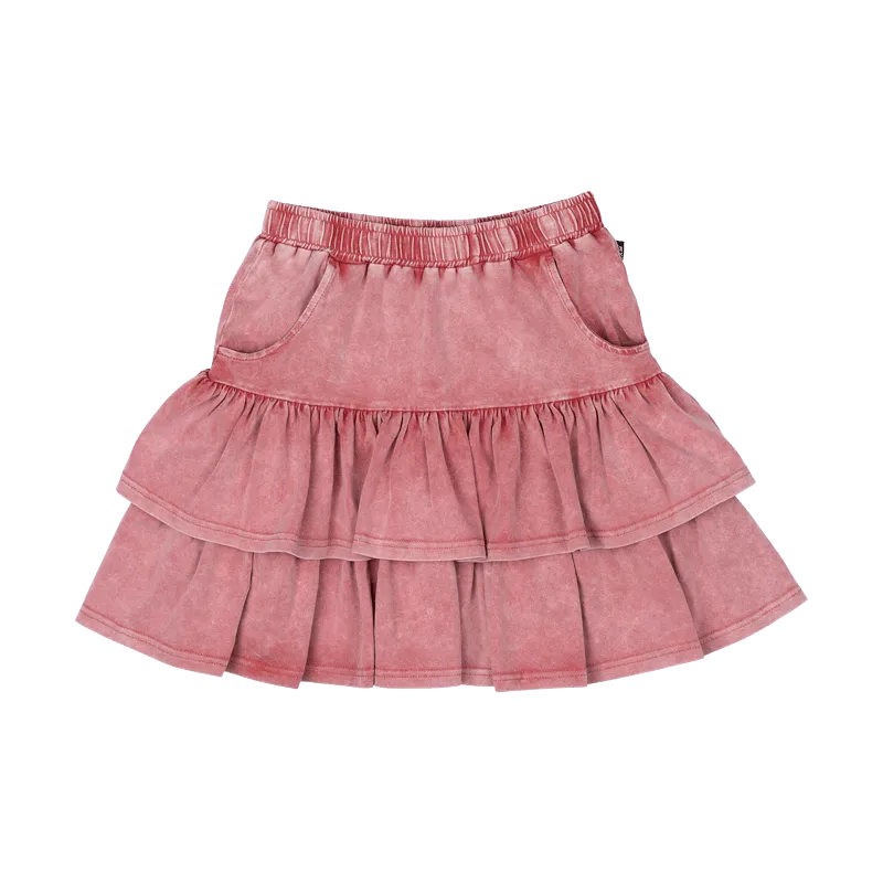 Rock Your Baby Red Grunge Skirt