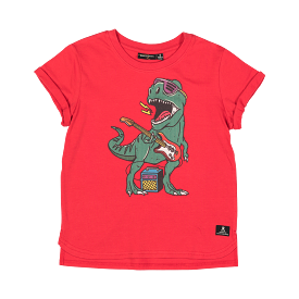 Rock Your Baby Rock Out Dino SS T-Shirt Boxy Fit