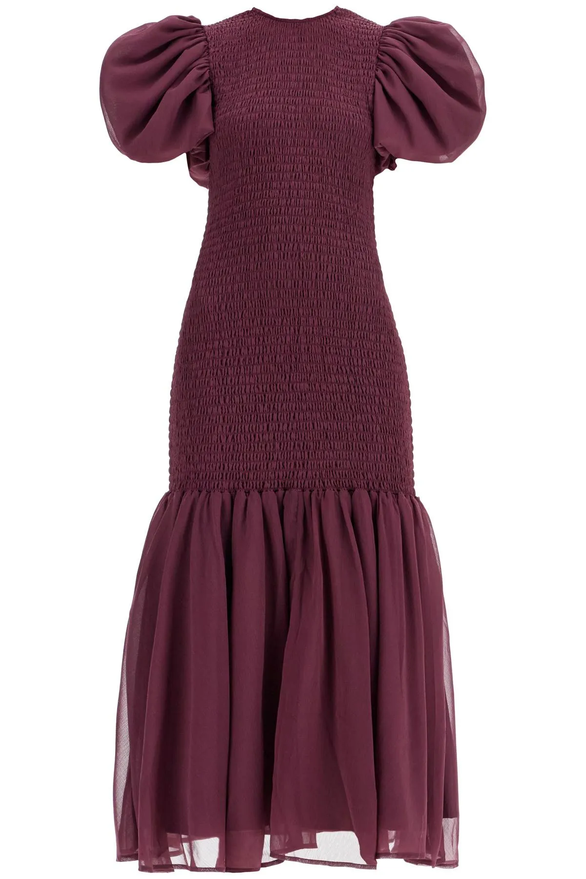 Rotate Chiffon Smock Dress   Purple