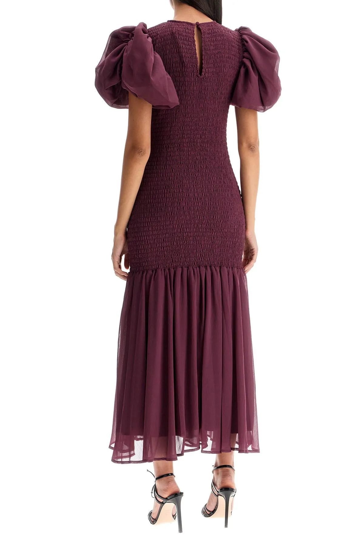 Rotate Chiffon Smock Dress   Purple