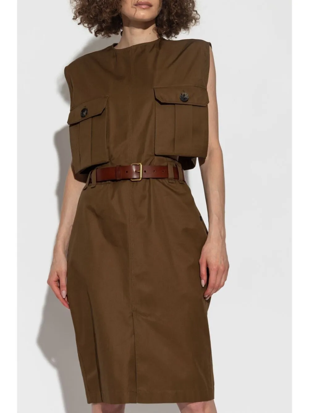 SAFARI CUT-OUT DRESS WITH BELT