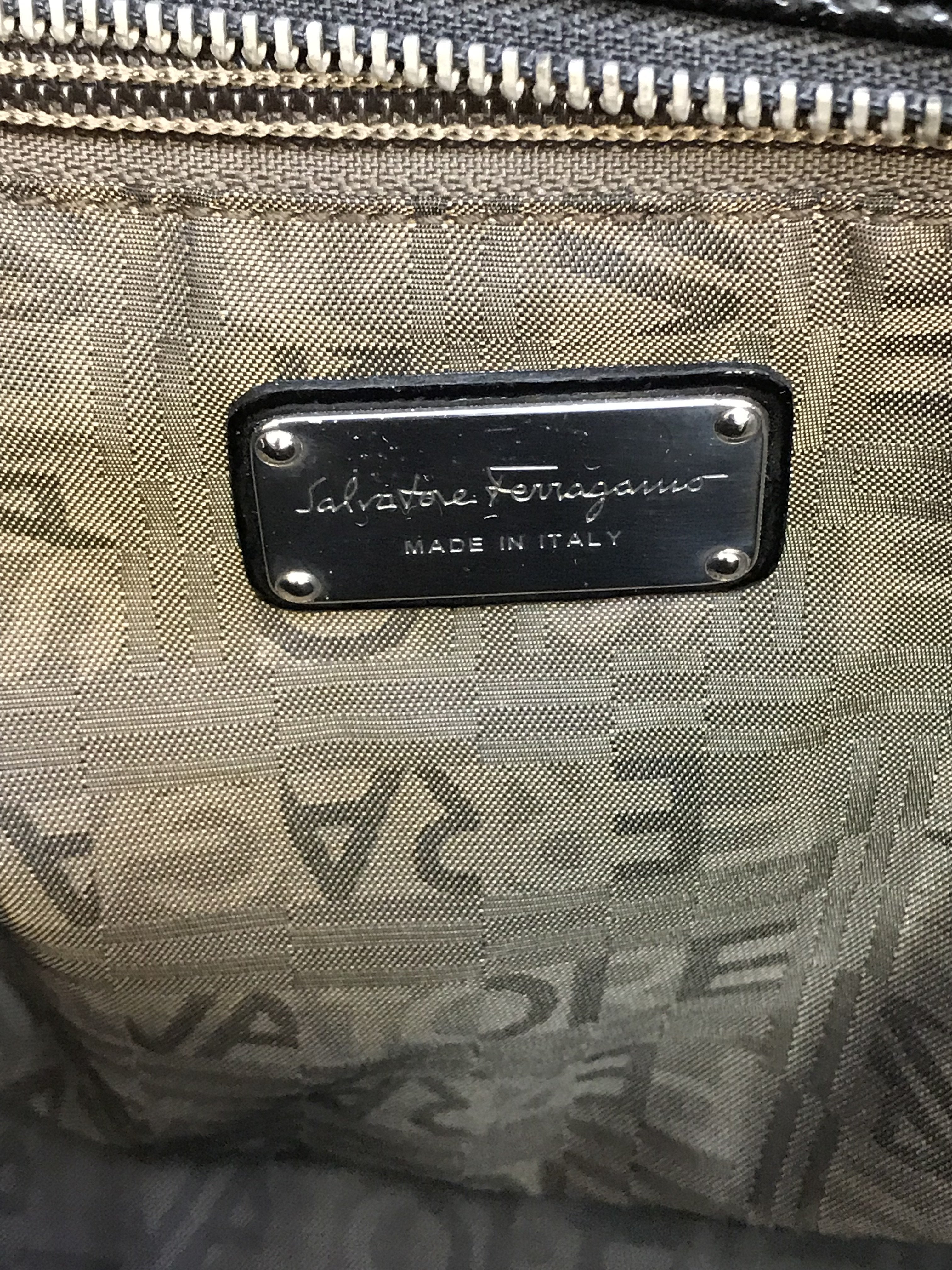 Salvatore Ferragamo Patent Ava Bag