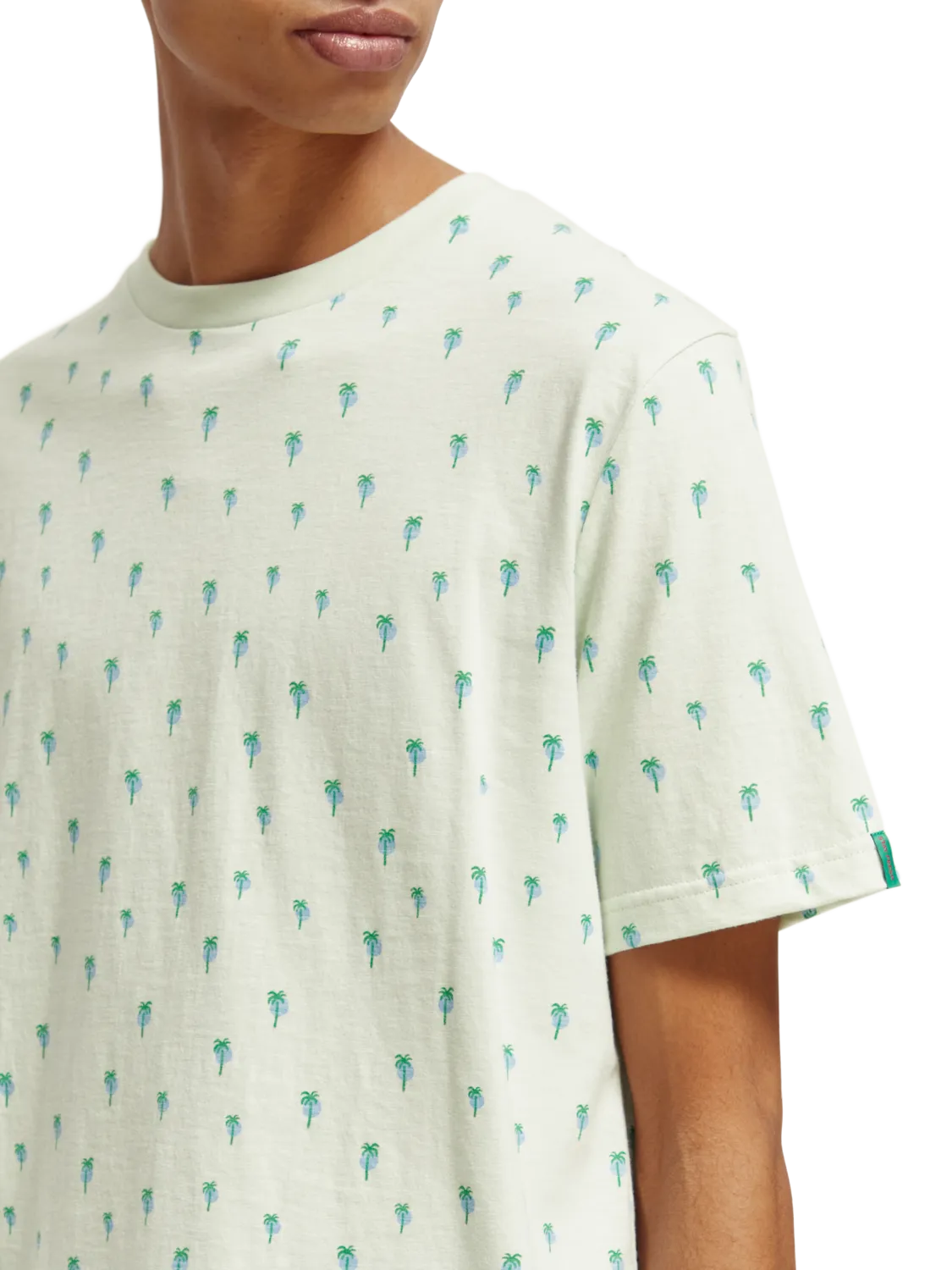 Scotch & Soda - Mini Palm Print Tee - Mint