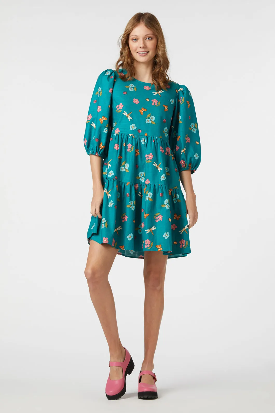 Serena Flora Smock Dress