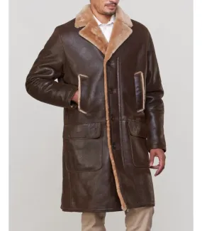 Shearling Sheepskin Car Coat: FurSource.com