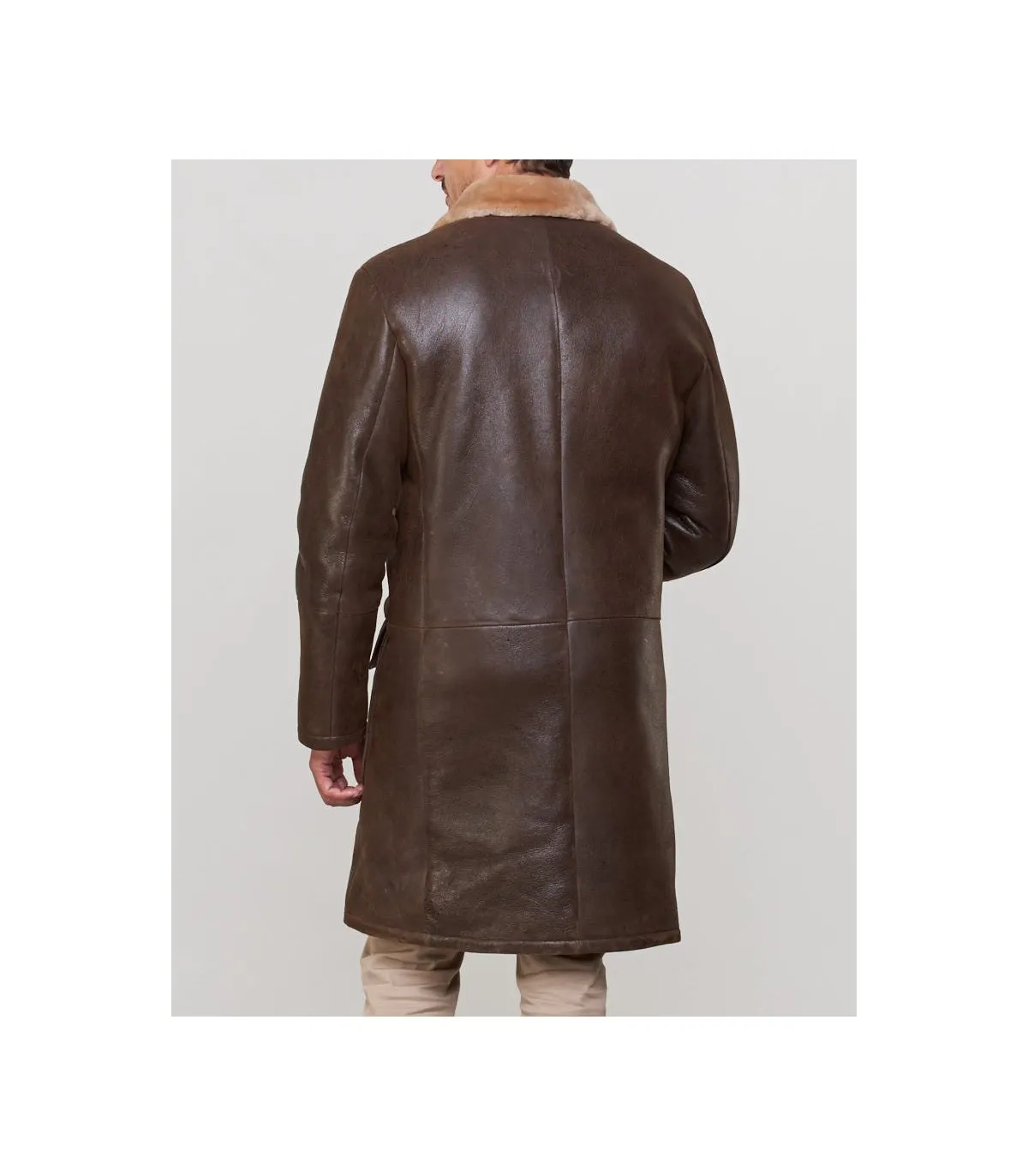 Shearling Sheepskin Car Coat: FurSource.com