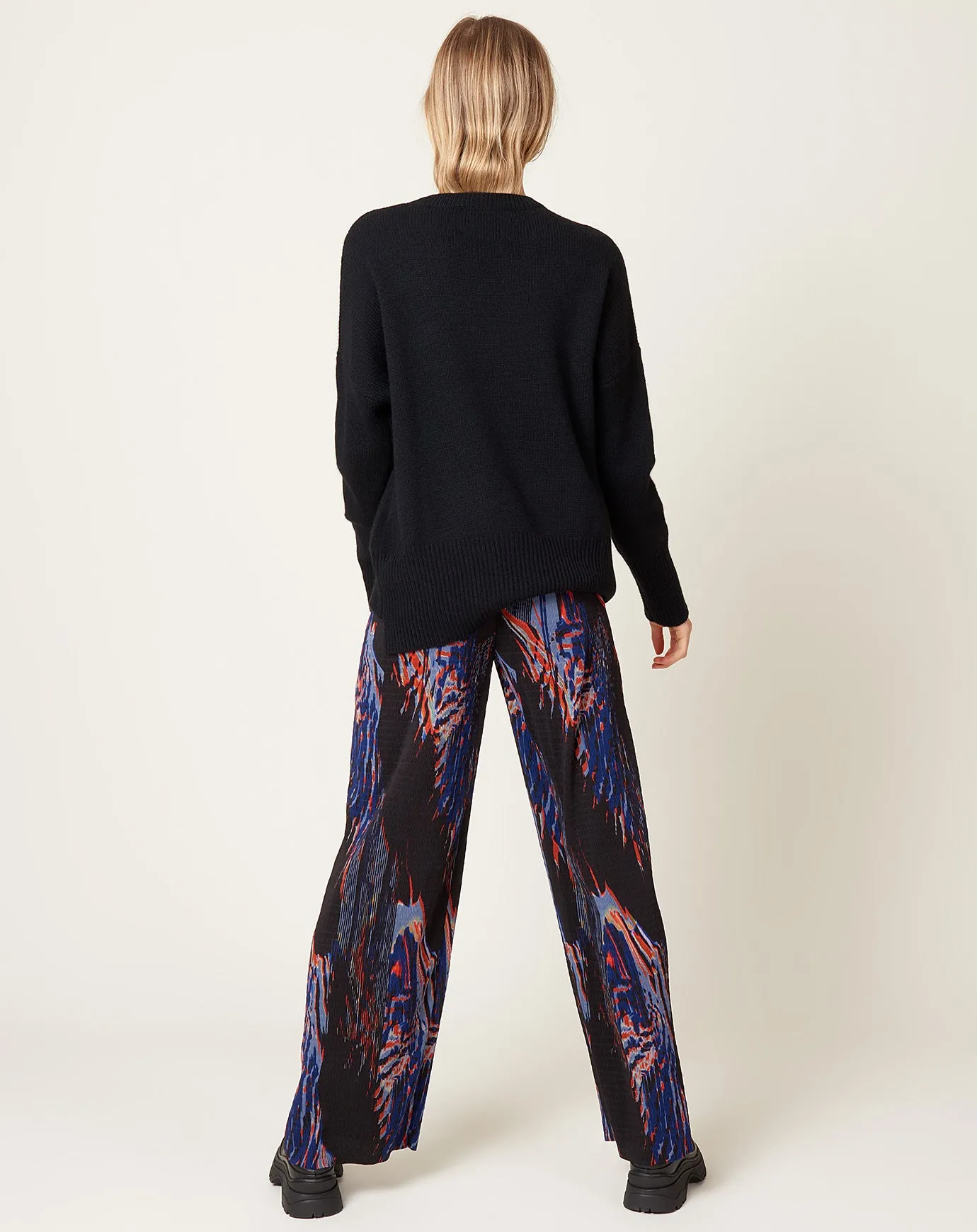 Silhouette Plisse Pant in Blue Shadow Wing