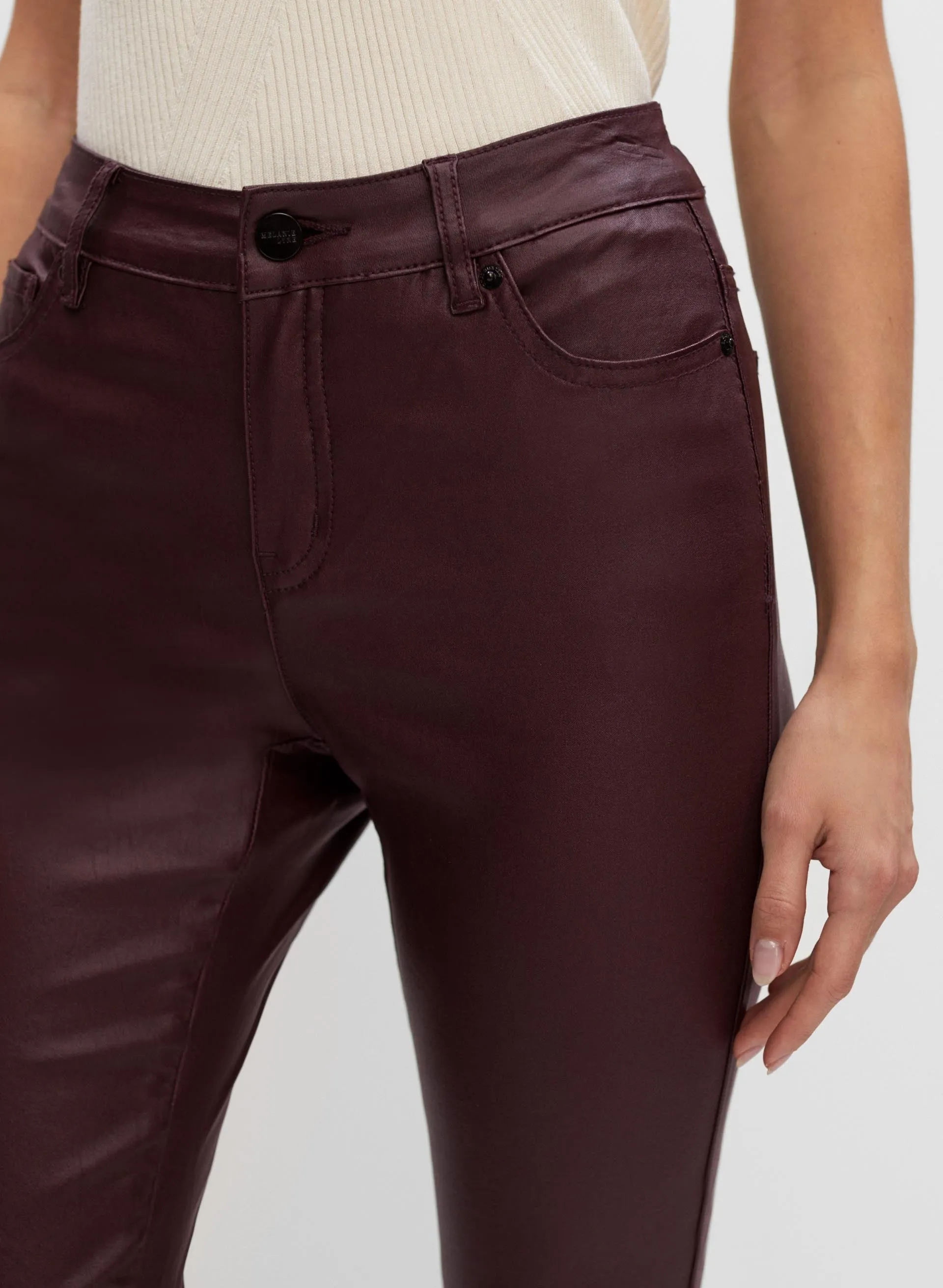 Slim Leg Coated Jeans