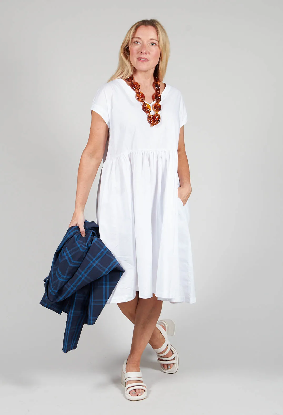 Smock Dress in Bianco