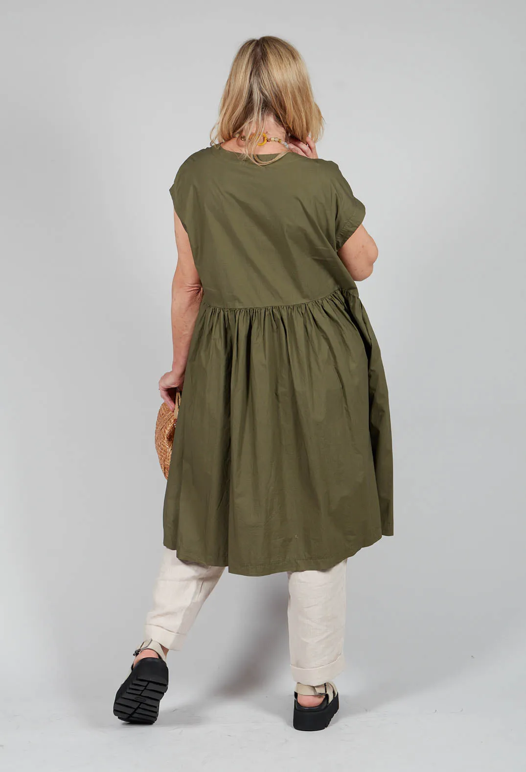 Smock Dress in Oliva