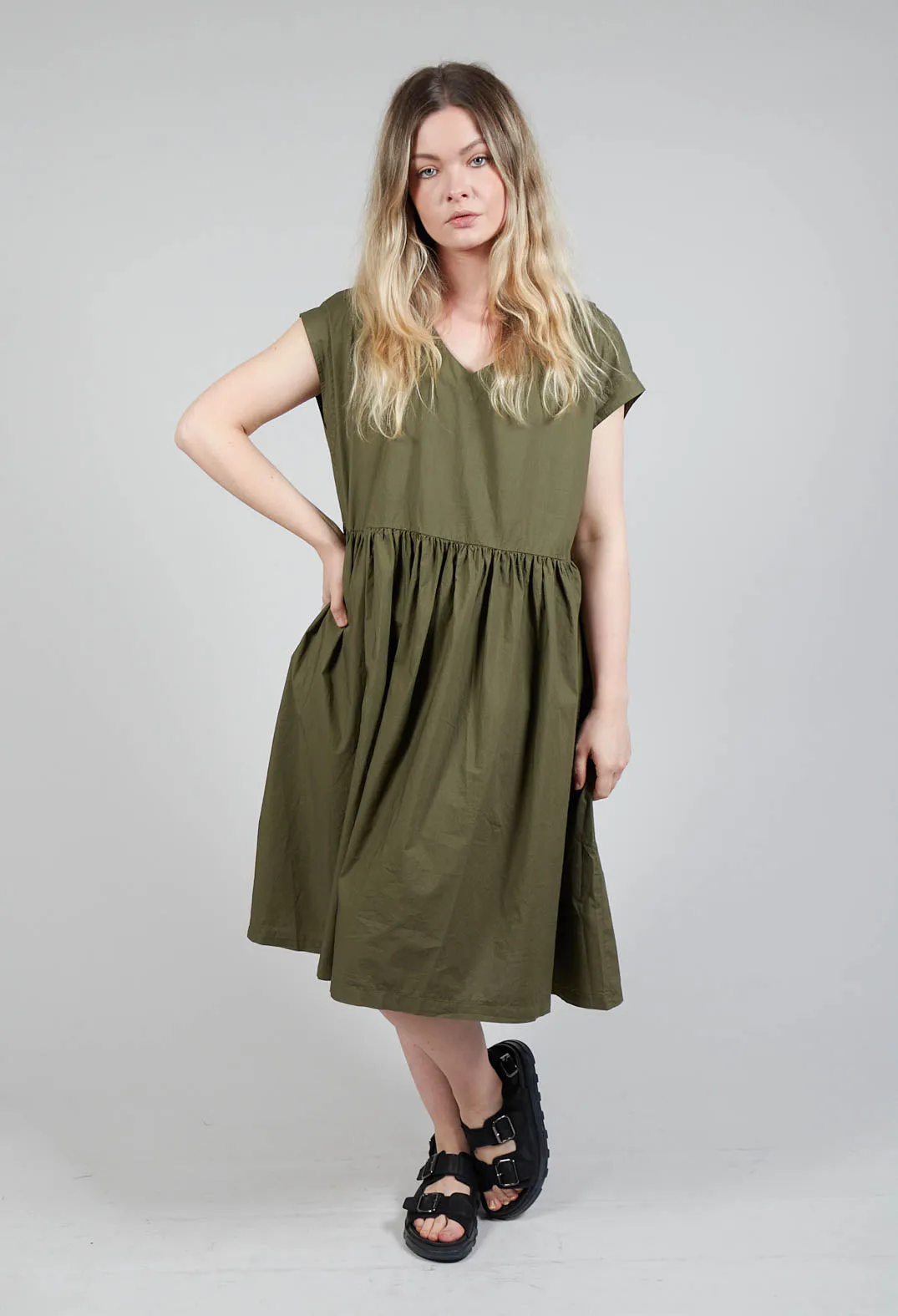 Smock Dress in Oliva