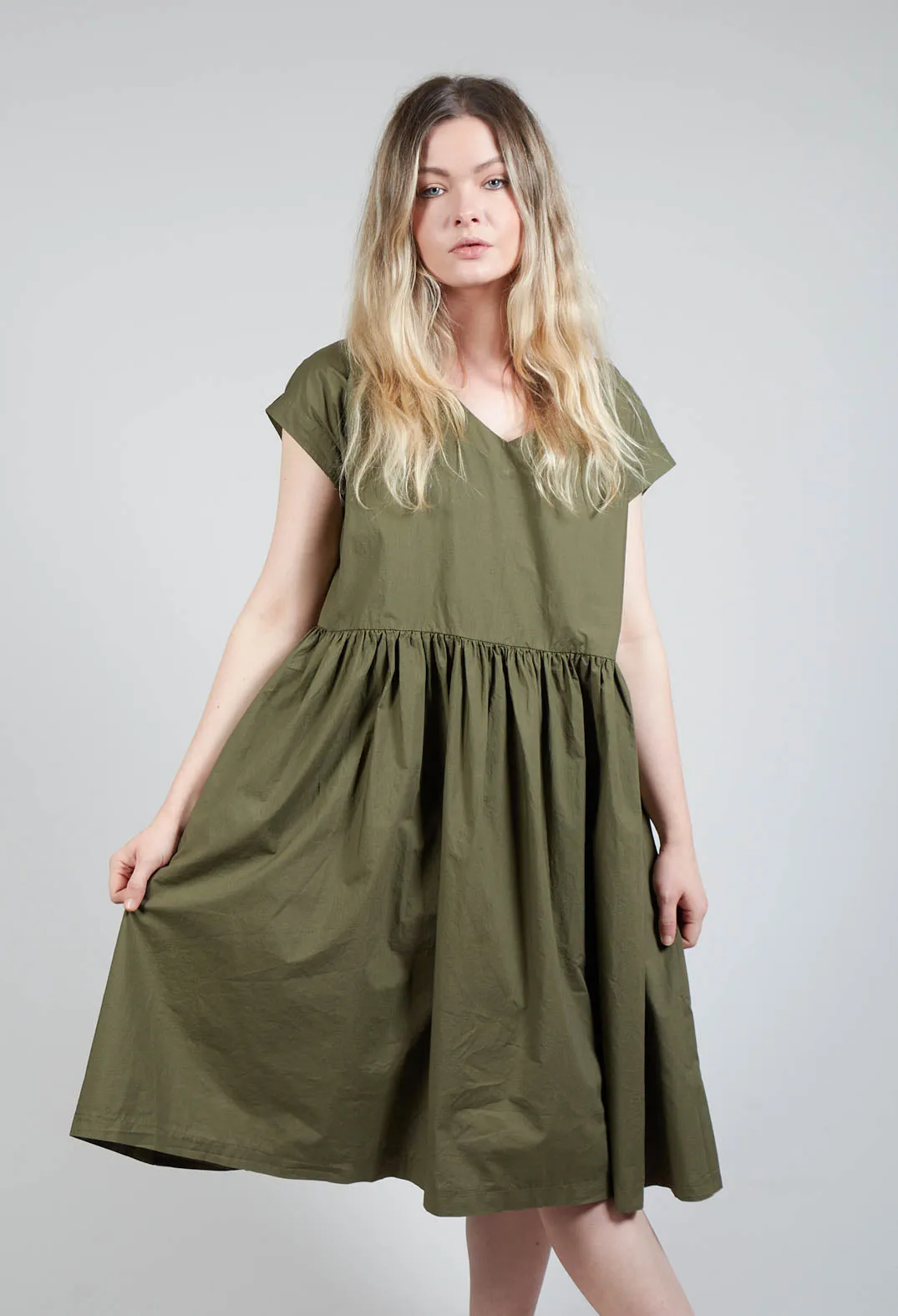 Smock Dress in Oliva