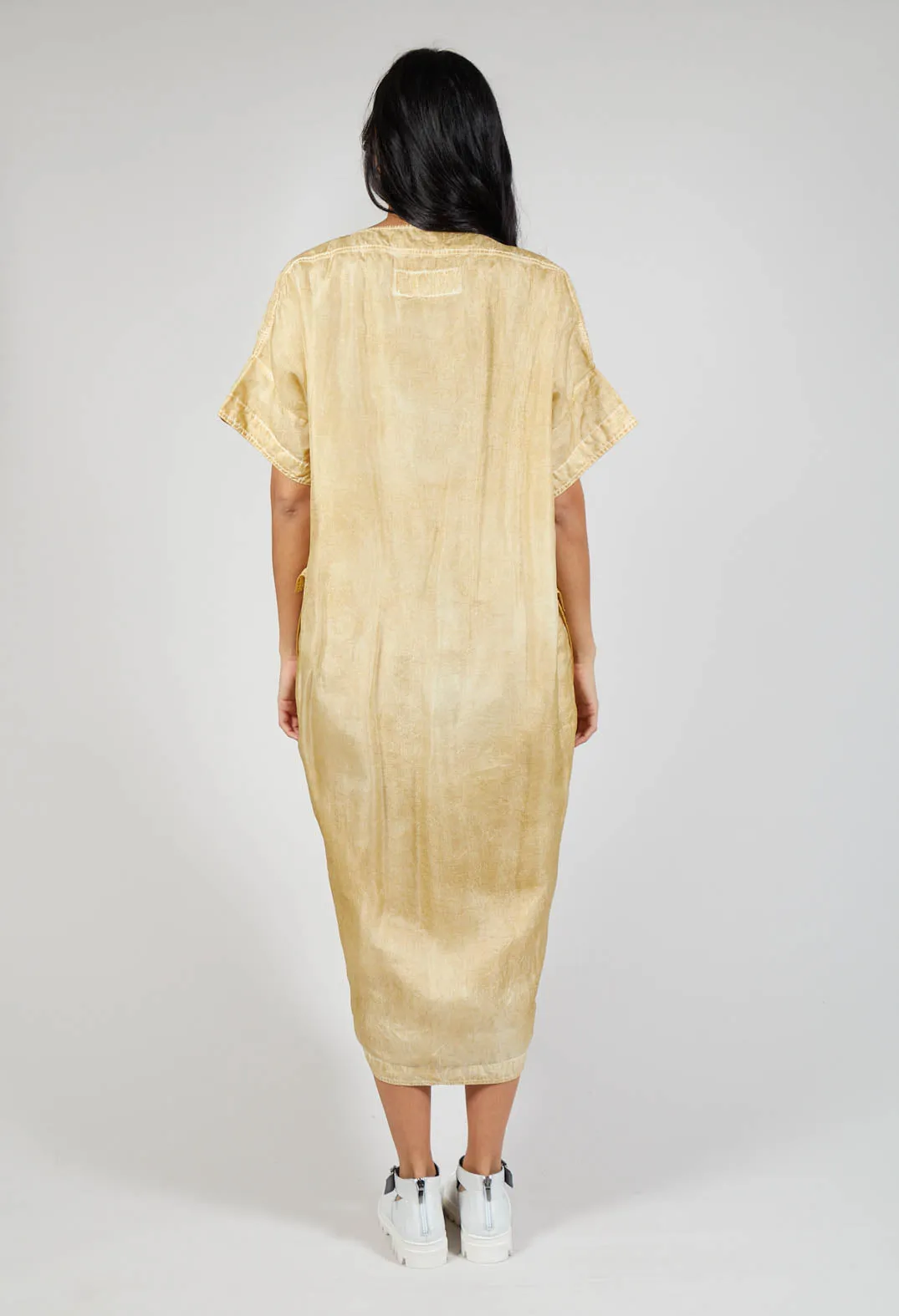 Smock Dress in Wax Cloud