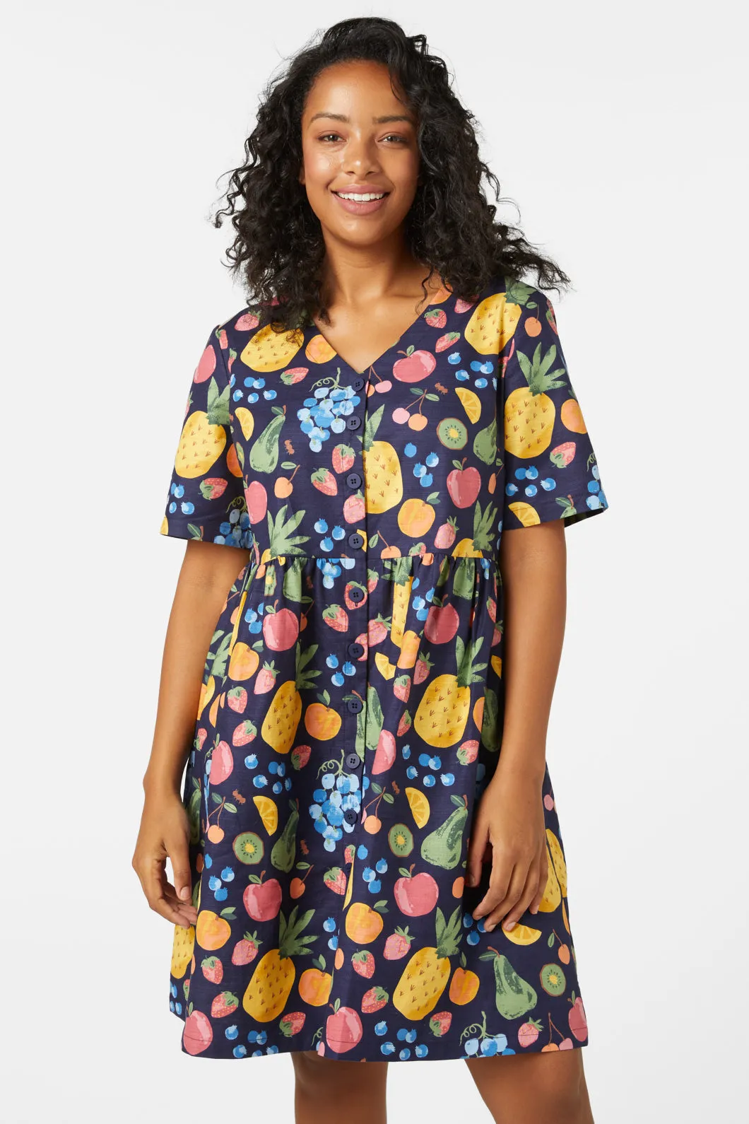 Summer Fruits Smock Dress