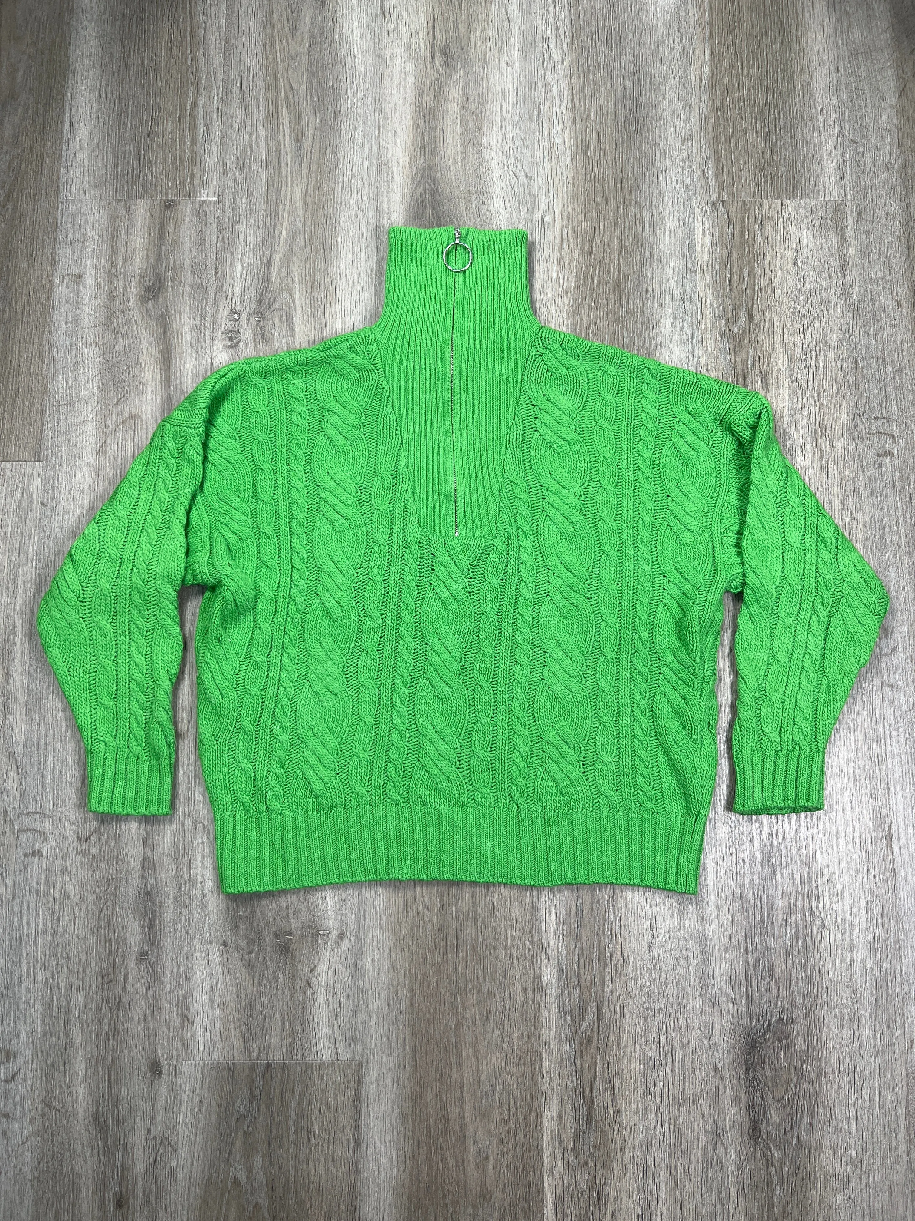 Sweater By Top Shop In Green, Size: Xs