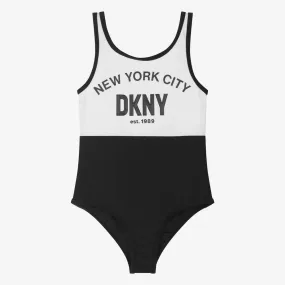 Teen Girls Black & White NYC Swimsuit