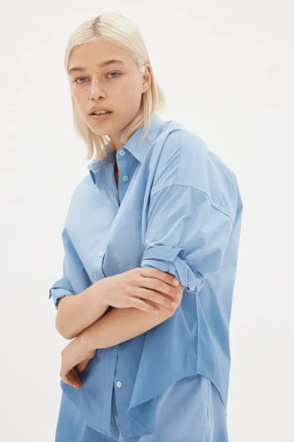 The Dip Dyed Chiara Shirt Powder Blue