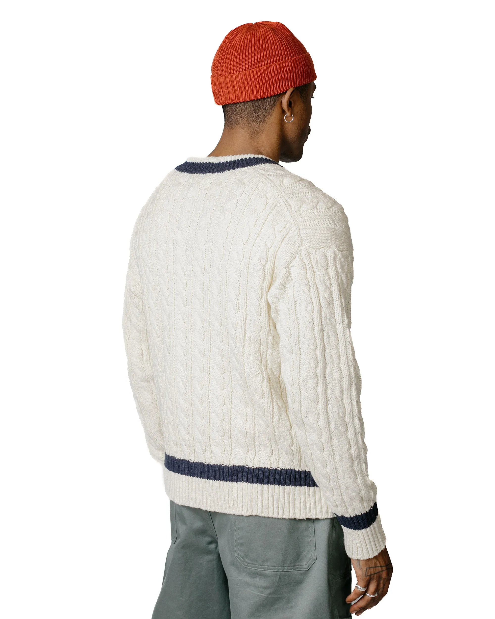 The Real McCoy's MC23108 Tilden Knit Sweater Milk