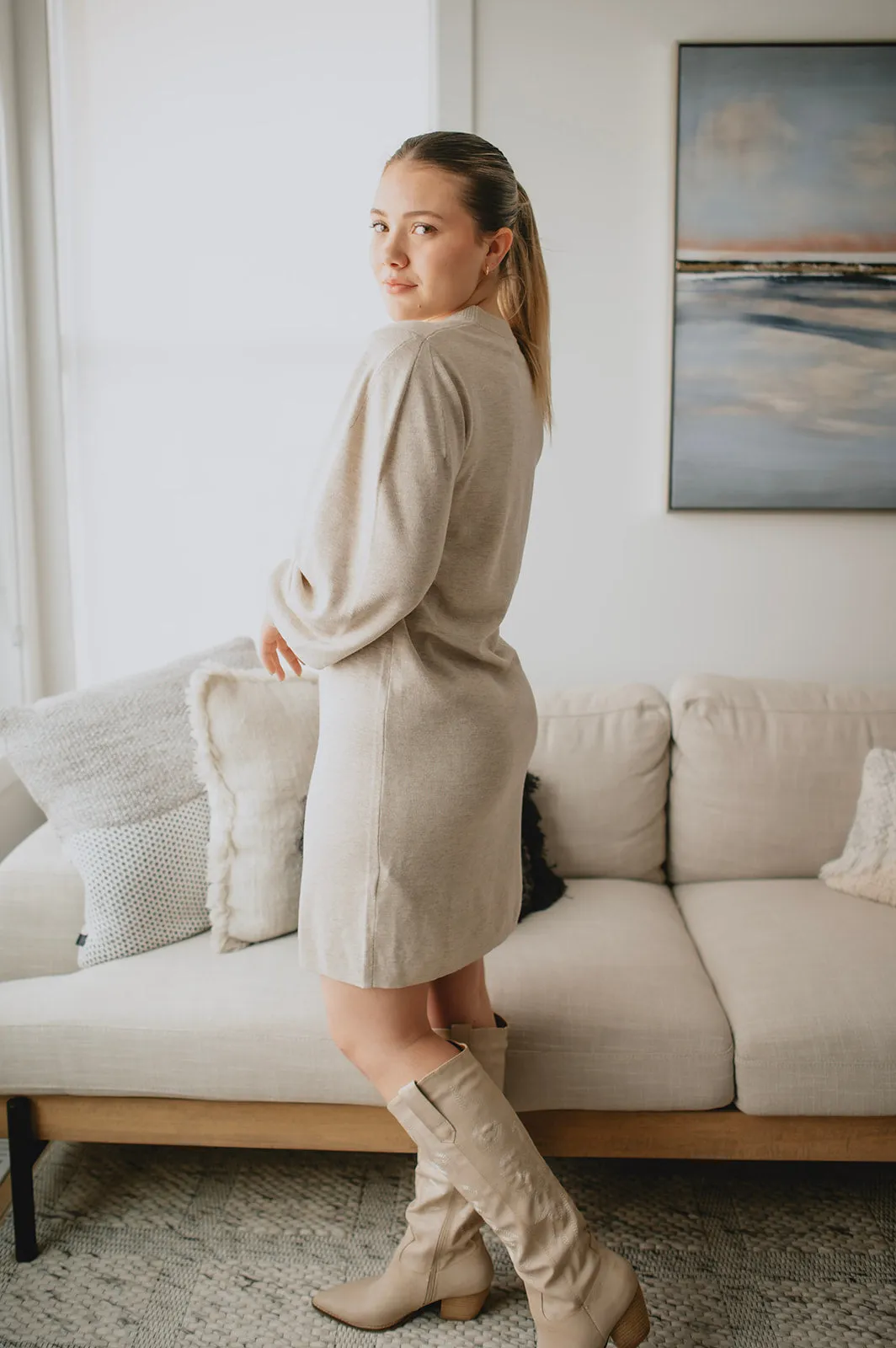 The Sammy Sweater Dress by InWear - Taupe