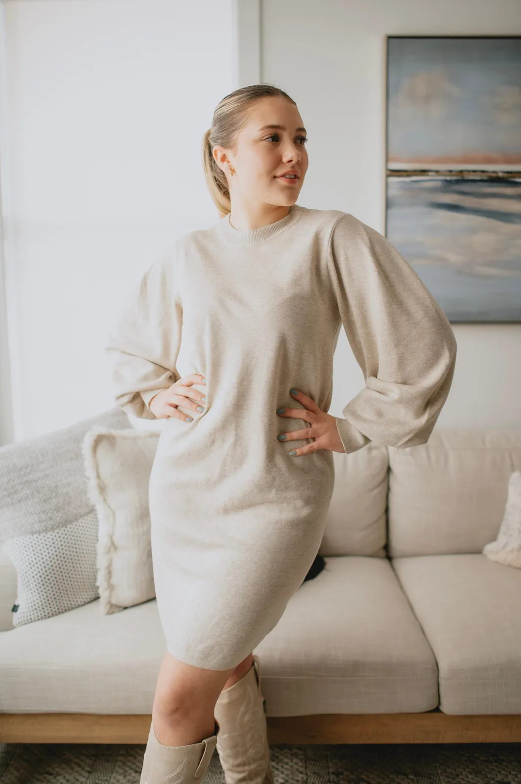 The Sammy Sweater Dress by InWear - Taupe