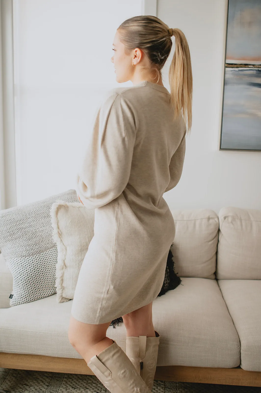 The Sammy Sweater Dress by InWear - Taupe