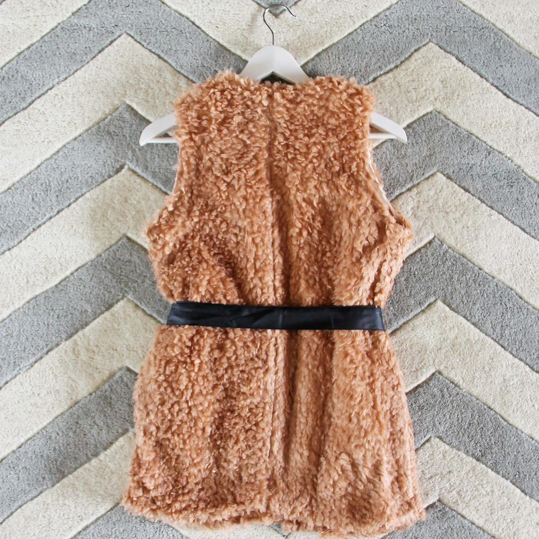 The Teddy Vest in Blush