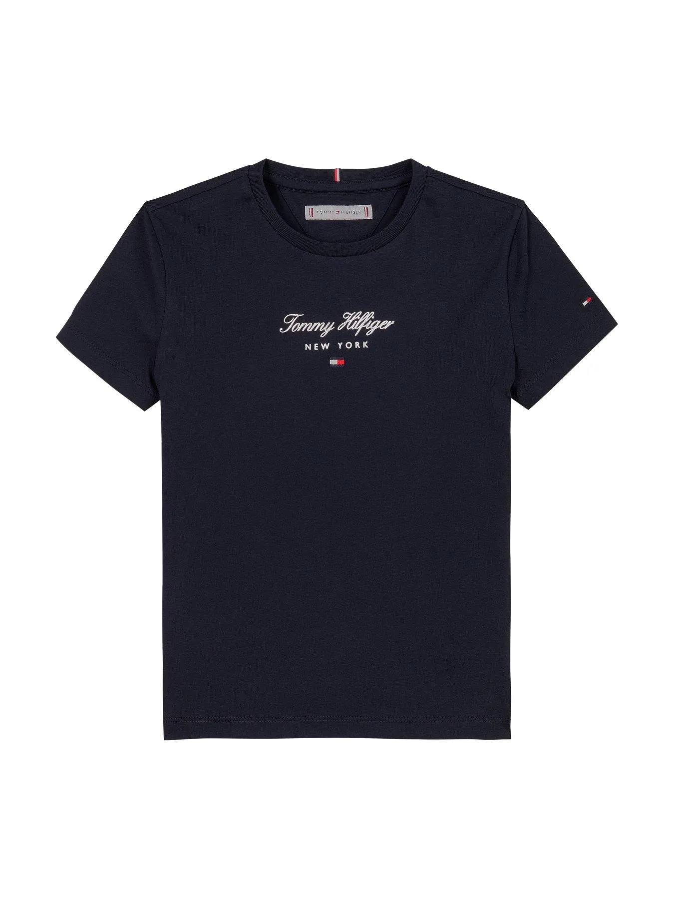 Tommy Hilfiger Girls Th Nyc Foil Short Sleeve T-shirt - Navy