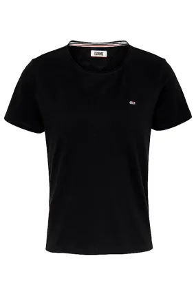 Tommy Hilfiger Women Slim Fit Logo Tee Black