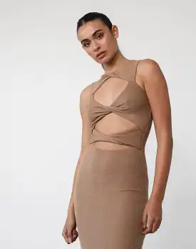 Topaz Maxi Dress (Tan)