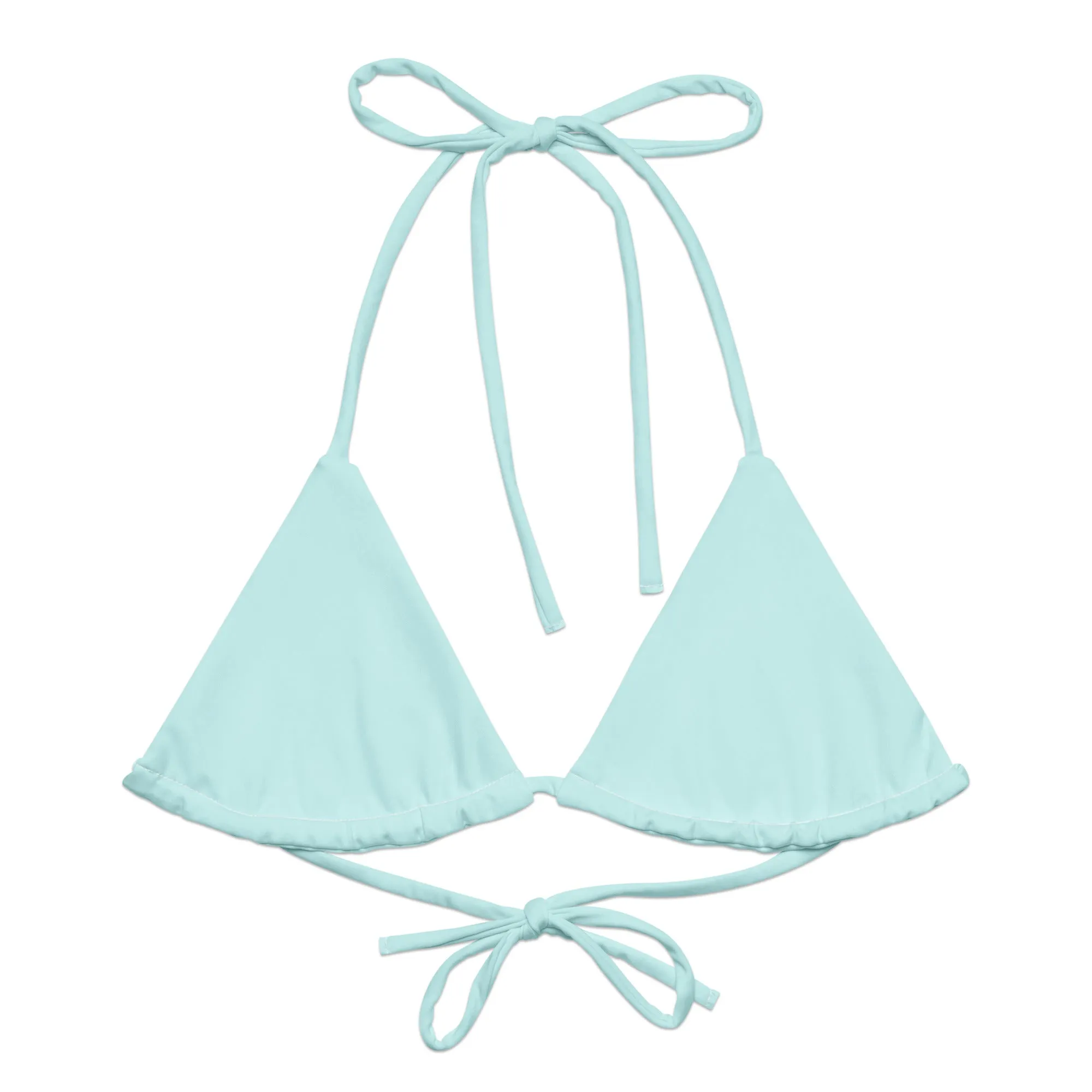 TRIANGLE STRING BIKINI TOP ECO - POWDER BLUE