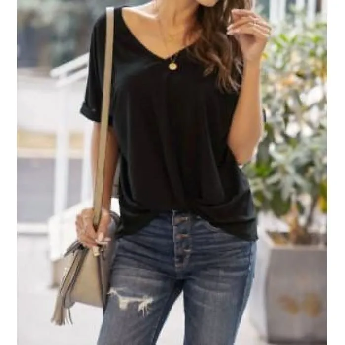 Twist Front Top - Black