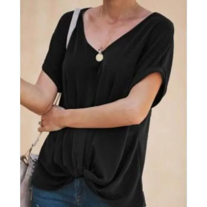 Twist Front Top - Black