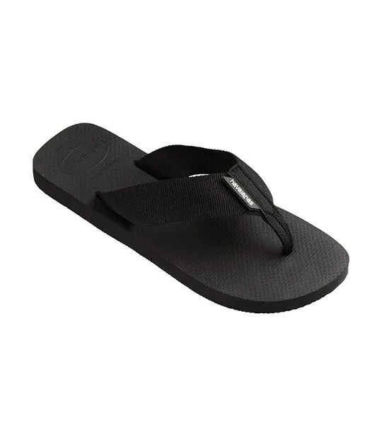 Urban Basic Material Flip Flops Black