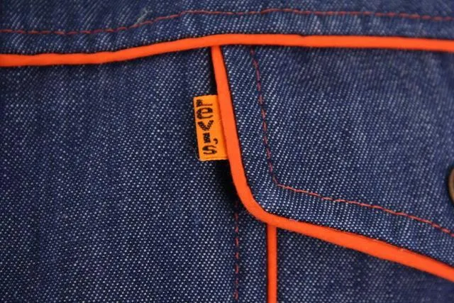 Vintage Early 80's LEVIS Ski Orange Label Denim Jacket