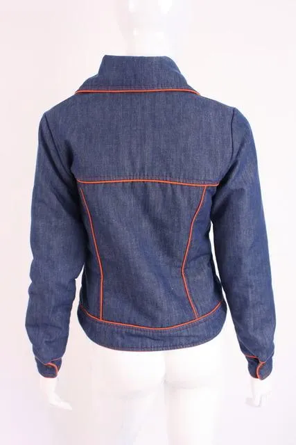 Vintage Early 80's LEVIS Ski Orange Label Denim Jacket