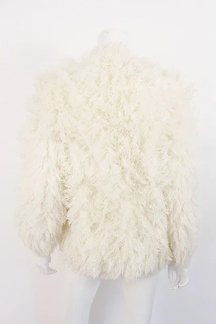 Vintage FRENCH Fuzzy String Coat