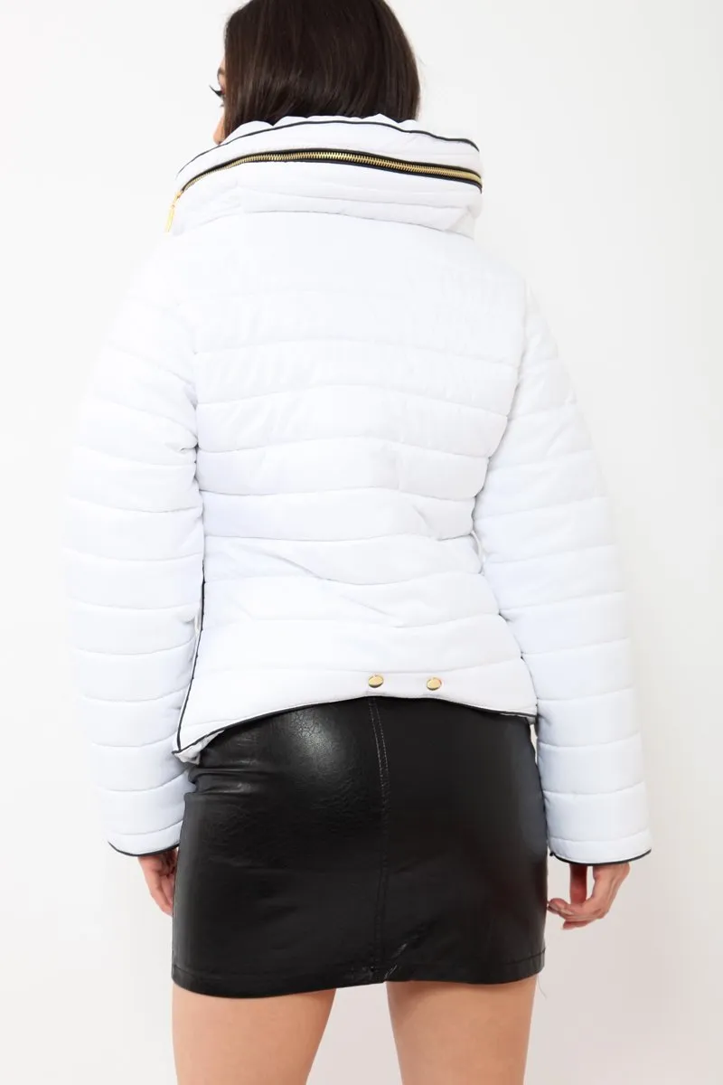 White Padded Coat - Zara