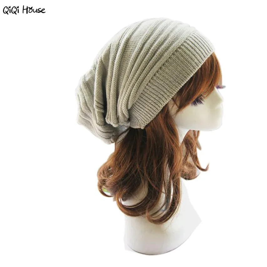 Women Hat Knitted Warm Winter Beanie Hat Mixed Colors Punk Casual Ski Hat Winter Casquette Homme#A129 SM6