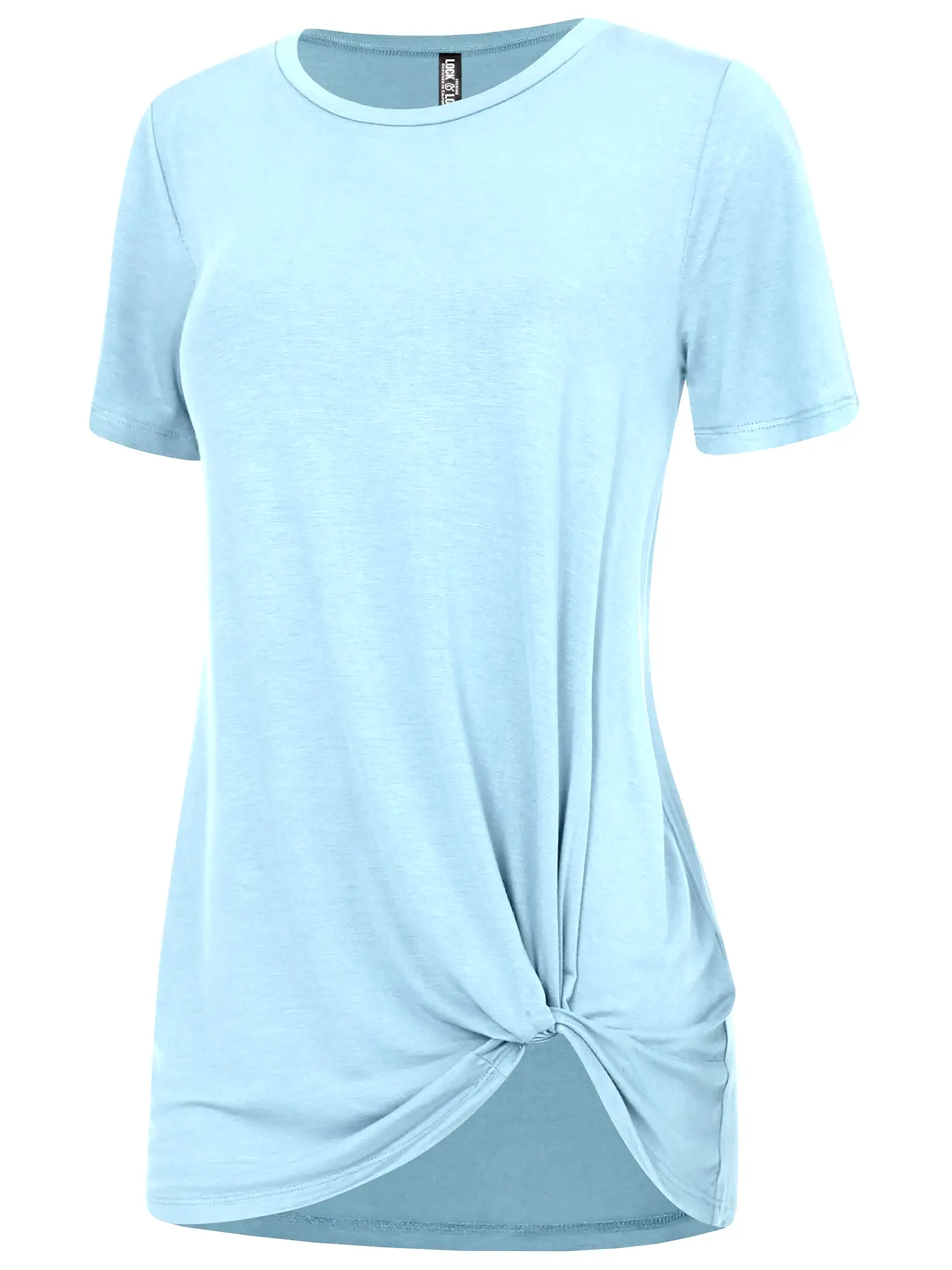 Women's Twist Front Short Sleeve Tunic Tee