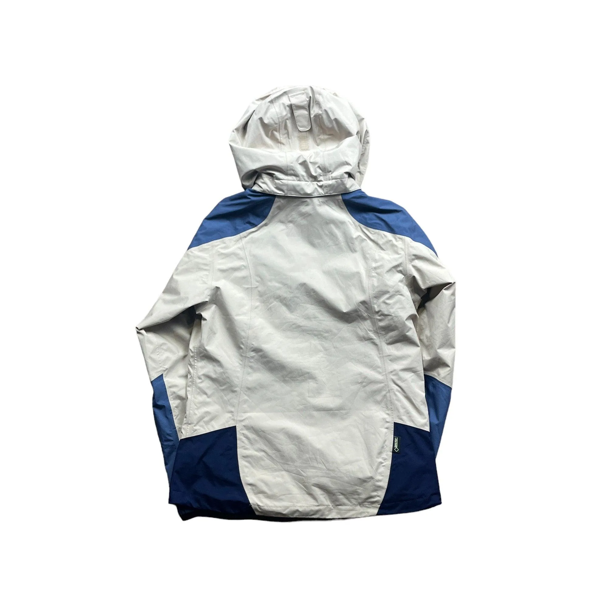 Women’s Vintage Cream + Blue Montbell Waterproof Jacket - Medium