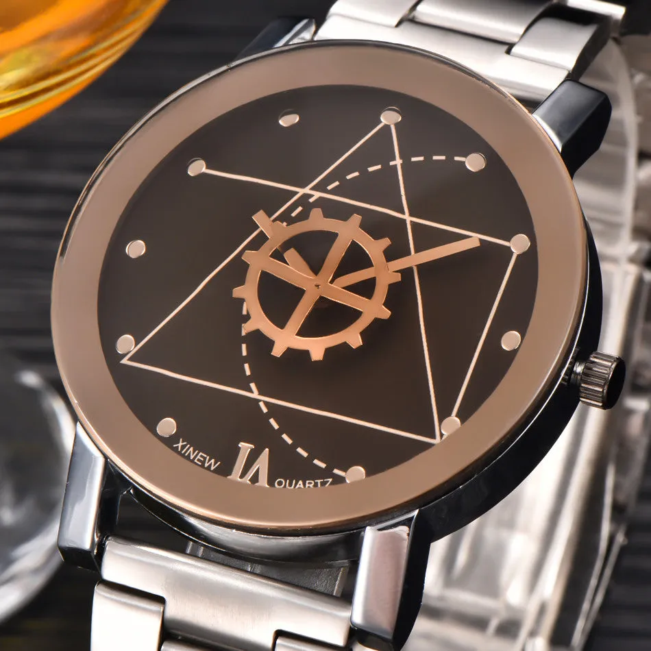 XI Luxury Elegant Watch Women Mens Full Stainless Steel Military Watch Men's Relogio Retro Quartz Watch