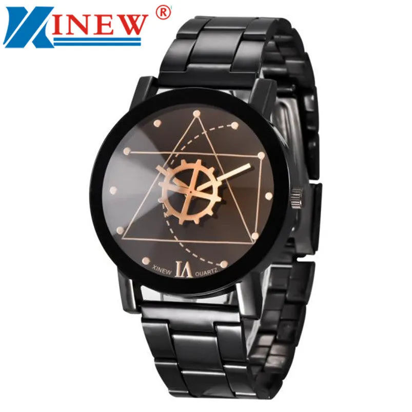 XI Luxury Elegant Watch Women Mens Full Stainless Steel Military Watch Men's Relogio Retro Quartz Watch